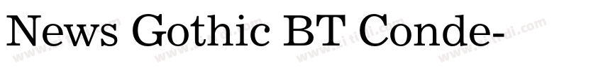 News Gothic BT Conde字体转换